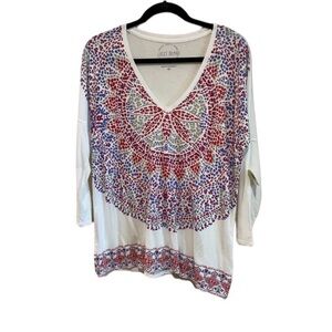 Lucky Brand 3/4 sleeve tee Size Medium